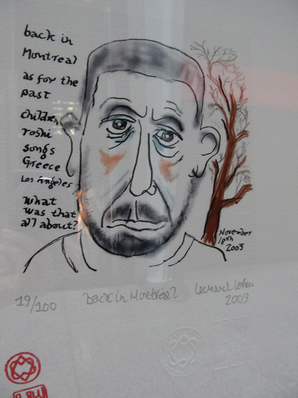 Leonard Cohen Art Exhibit Toronto